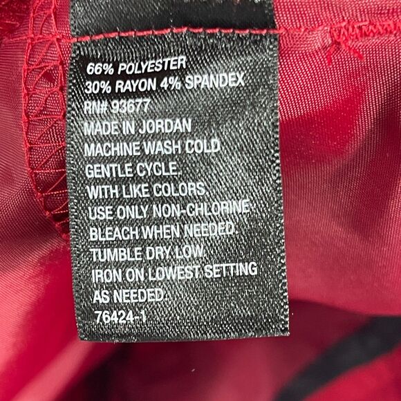 Worthington Dress Pants Women 14 Petite Red Stretch Modern Fit Formal Trousers - Picture 8 of 14